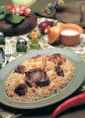 الأرز البخاري باللحم