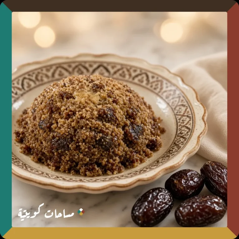البثيث الكويتي جاهز ومقدَّم في طبق التقديم
